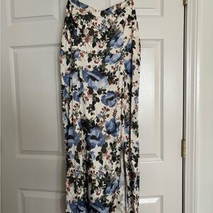 Abercrombie & Fitch Floral Dress in Blue and Cream
